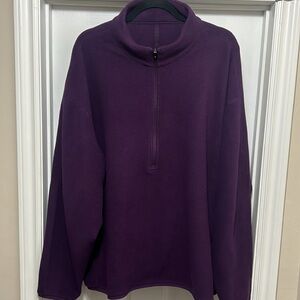 Lululemon oversized-fit fleece half zip funnel neck